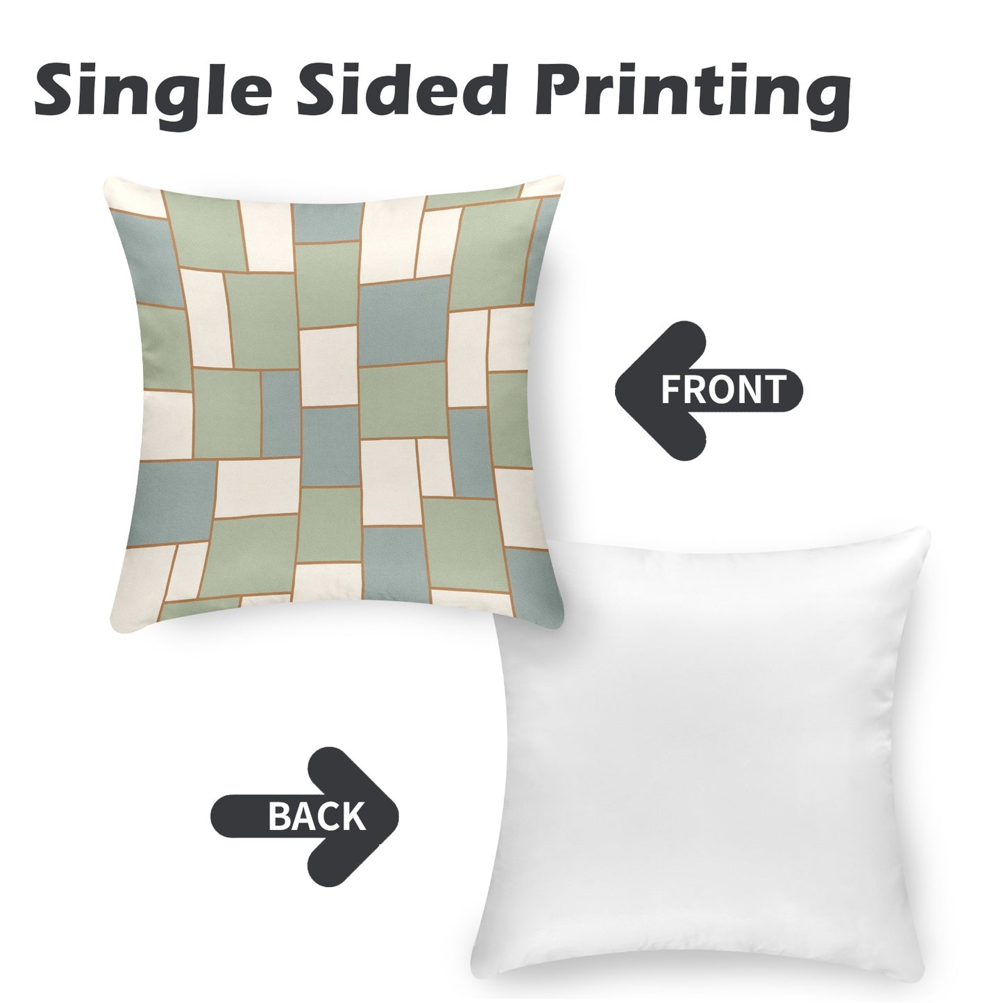 Peach Skin Pillowcase 18"x18" (One Side Printing)(2 Pack)