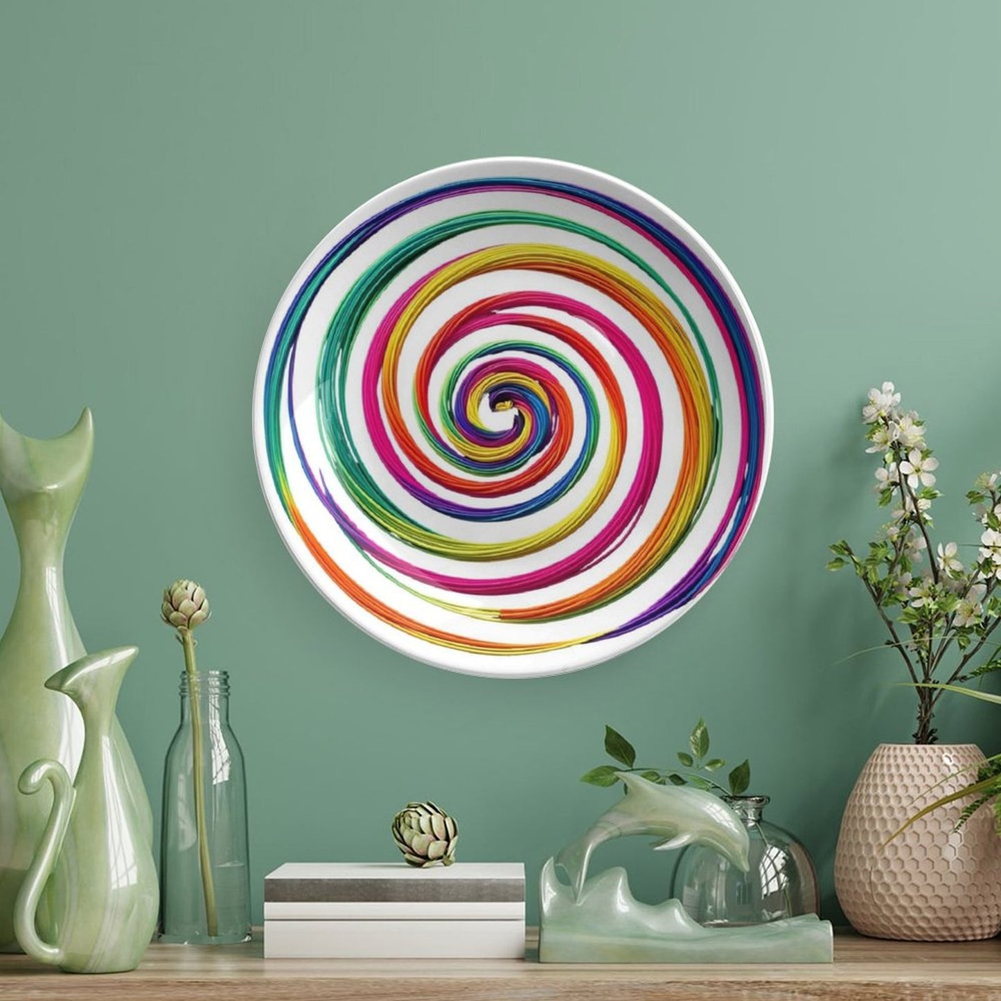 Piatto decorativo in porcellana Bone China