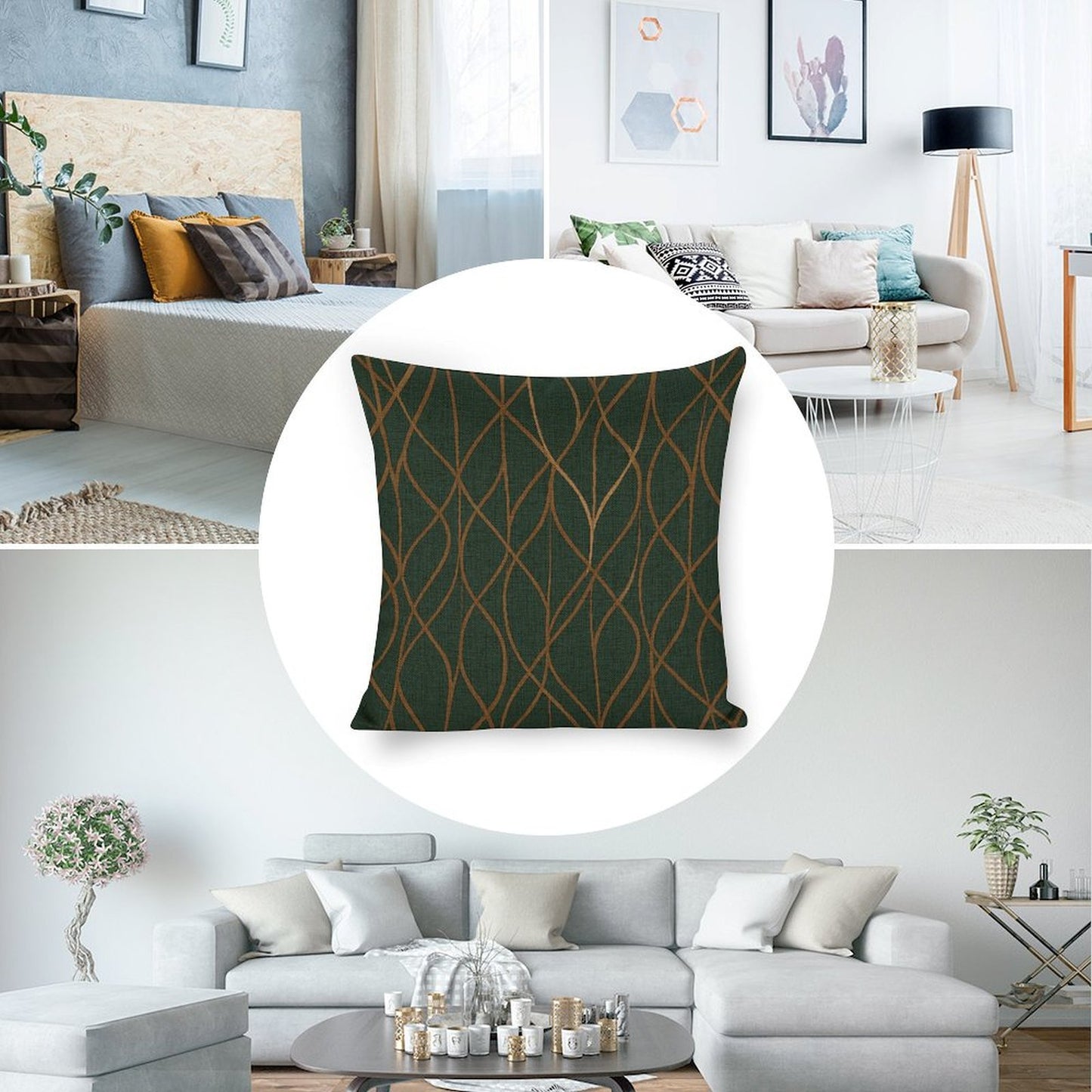 Design Custom Linen Pillow Case 18x18 Inch (Two-Side Printing) (Set of 2)