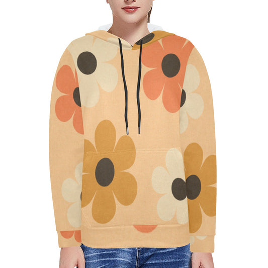 Women's Fleece Hoodie with White Hood Lining