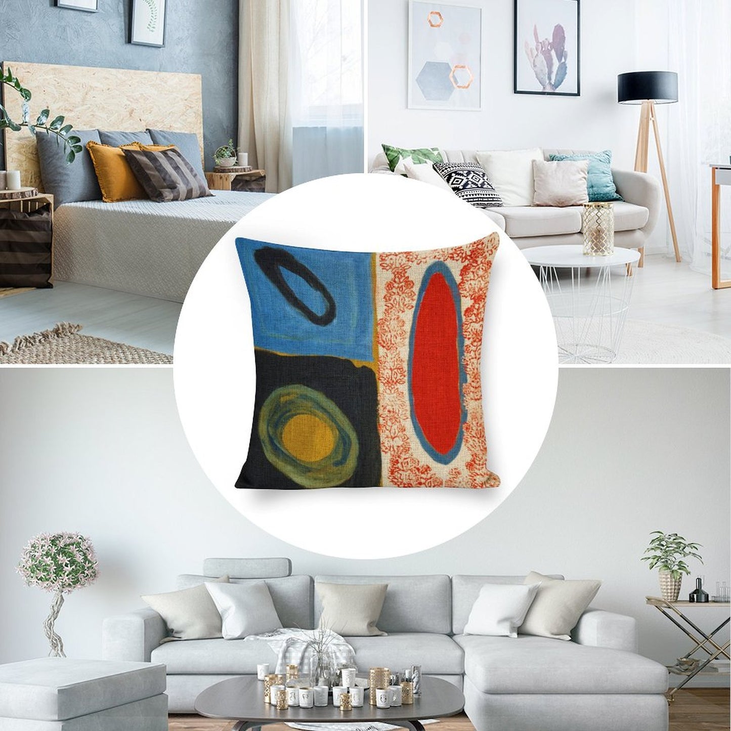 Design Custom Linen Pillow Case 18x18 Inch (Two-Side Printing) (Set of 4)