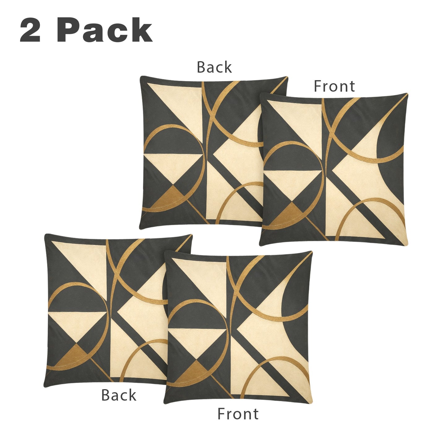 Throw Pillow Cover 18"x 18" (Twin Sides) (Set of 2)