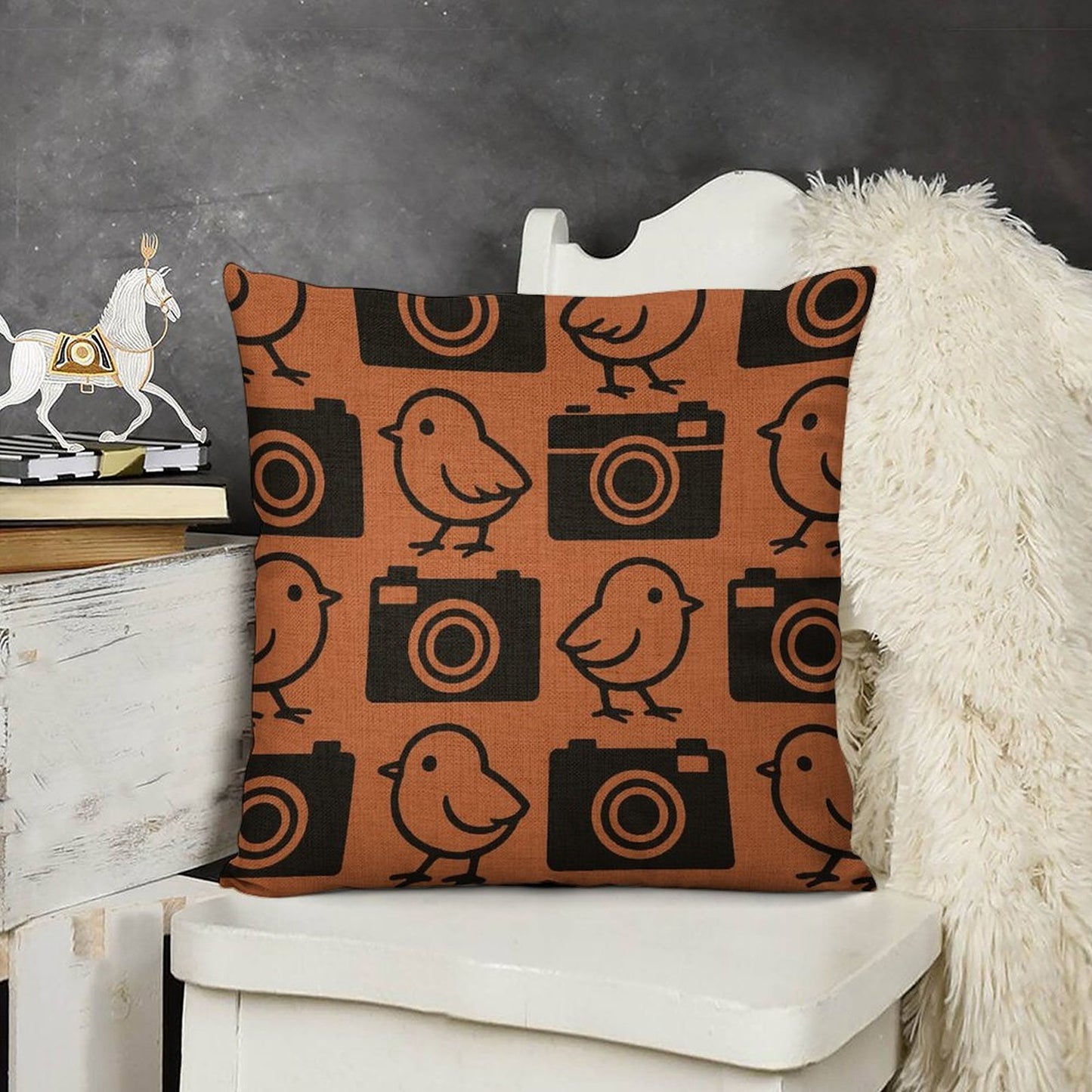 Design Custom Linen Pillow Case 18x18 Inch (Two-Side Printing) (Set of 2)