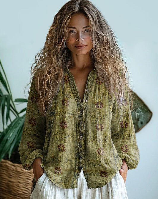 Camicia casual floreale