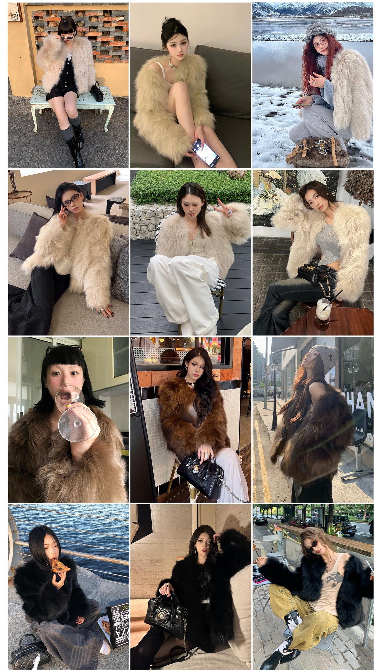 Cappotto di pelliccia"Reed Flower"