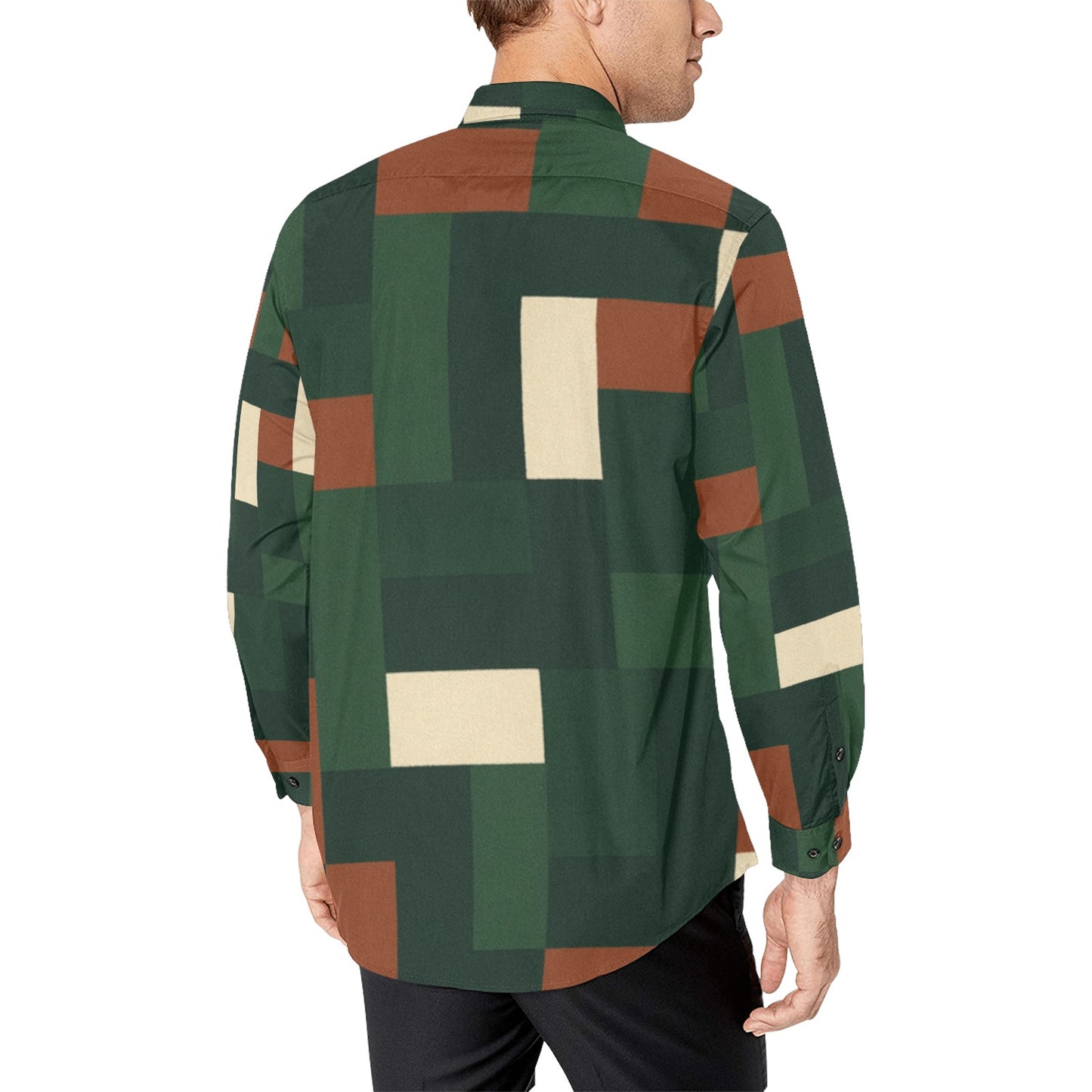 Men's All Over Print Long Sleeve Shirt(Model T61)