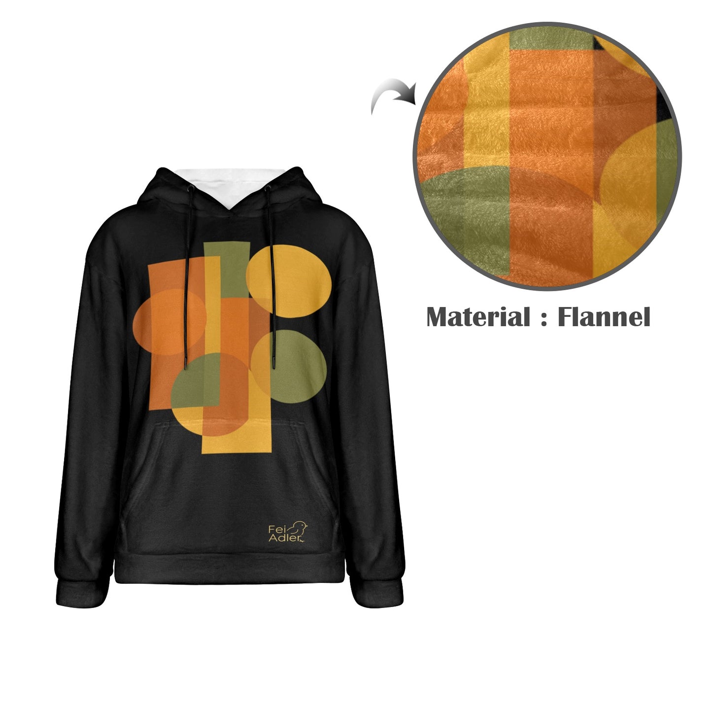 Men's Flannel Hoodie (Model H63)