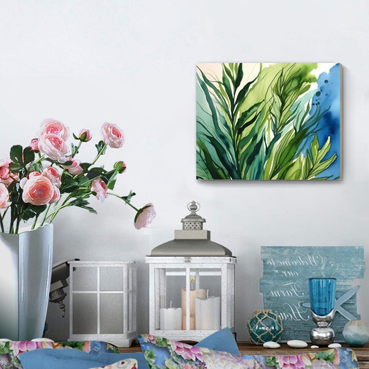 Pannello in Legno "Macchie di Verde"