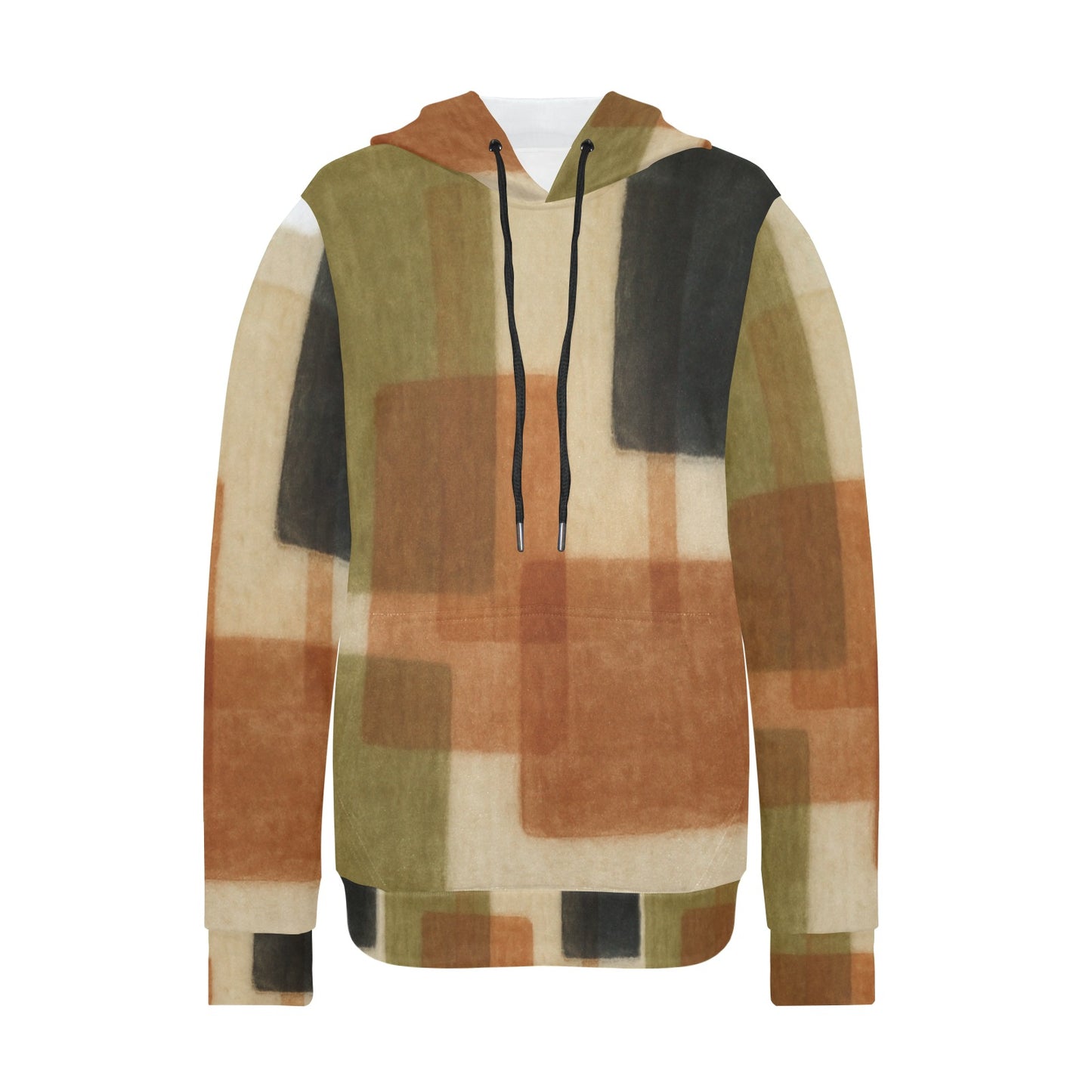 Women's Fleece Hoodie with White Hood Lining (Model H55)