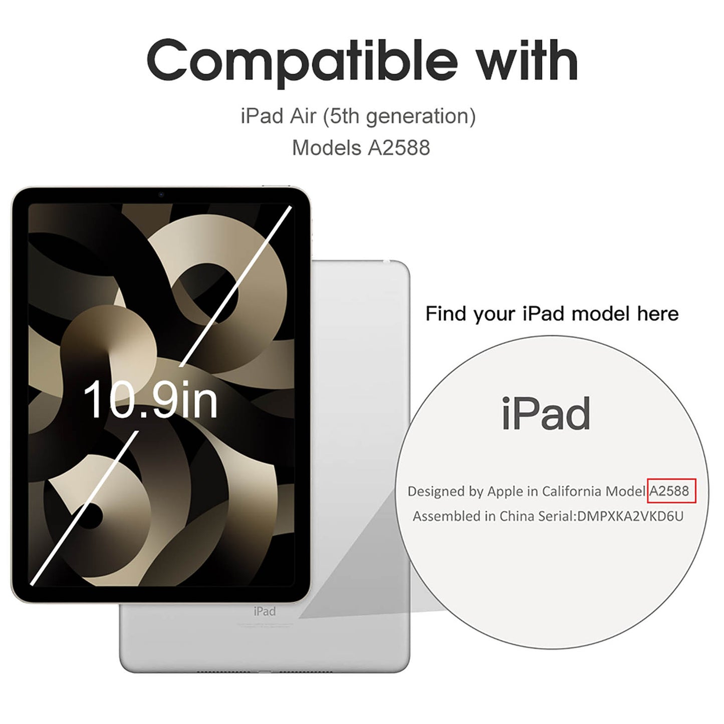 Custodia protettiva di design con portapenne per iPad Air 4/5