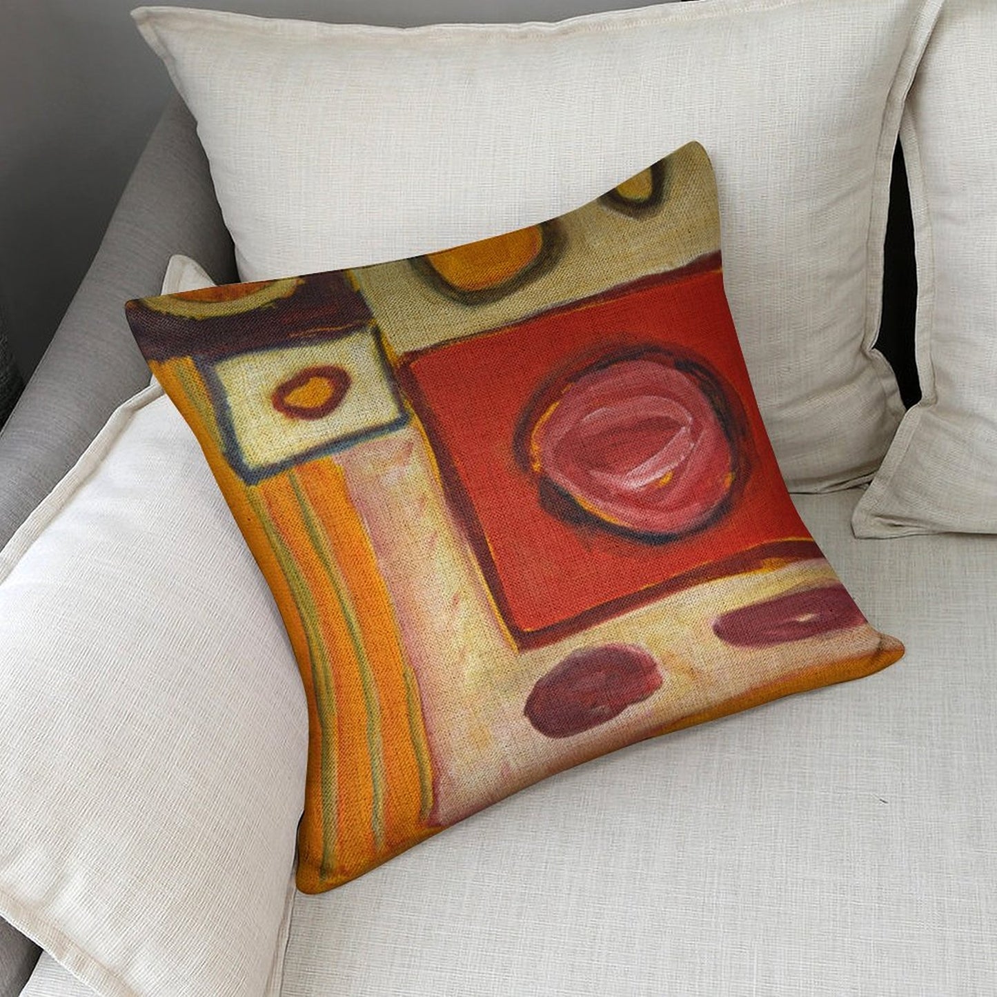 Design Custom Linen Pillow Case 18x18 Inch (Two-Side Printing) (Set of 4)