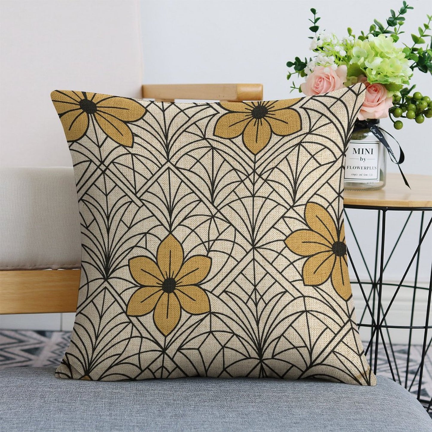 Design Custom Linen Pillow Case 18x18 Inch (Two-Side Printing) (Set of 2)