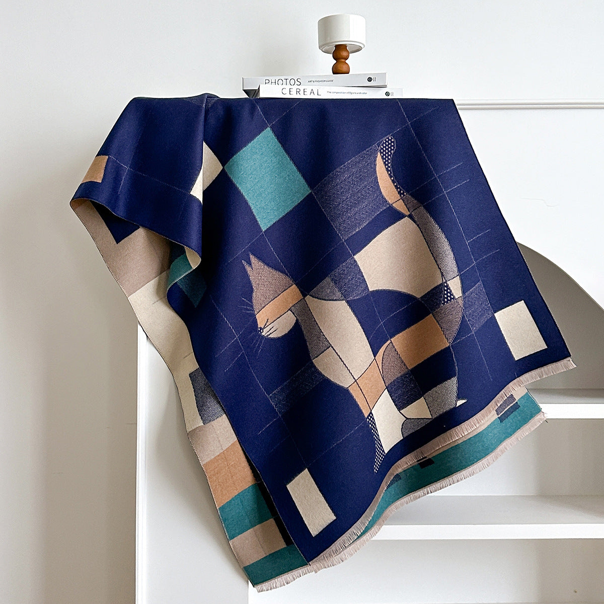 Scialle elegante in Nappa "Geometrie"