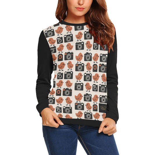 Women's All Over Print Sweatshirt (Model H18)