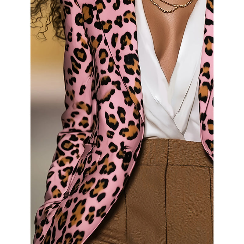 Blazer leopardato rosa
