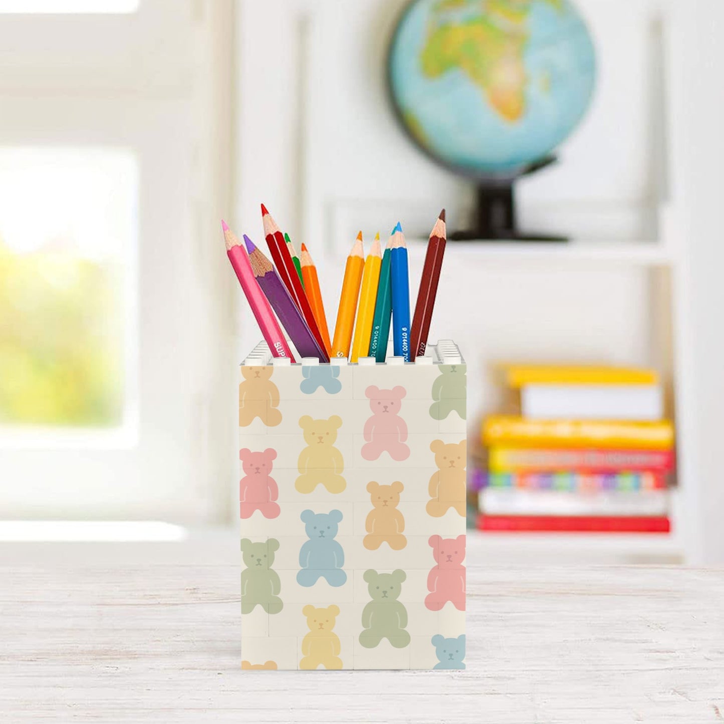 Portapenne in mattoncini da costruzione personalizzati