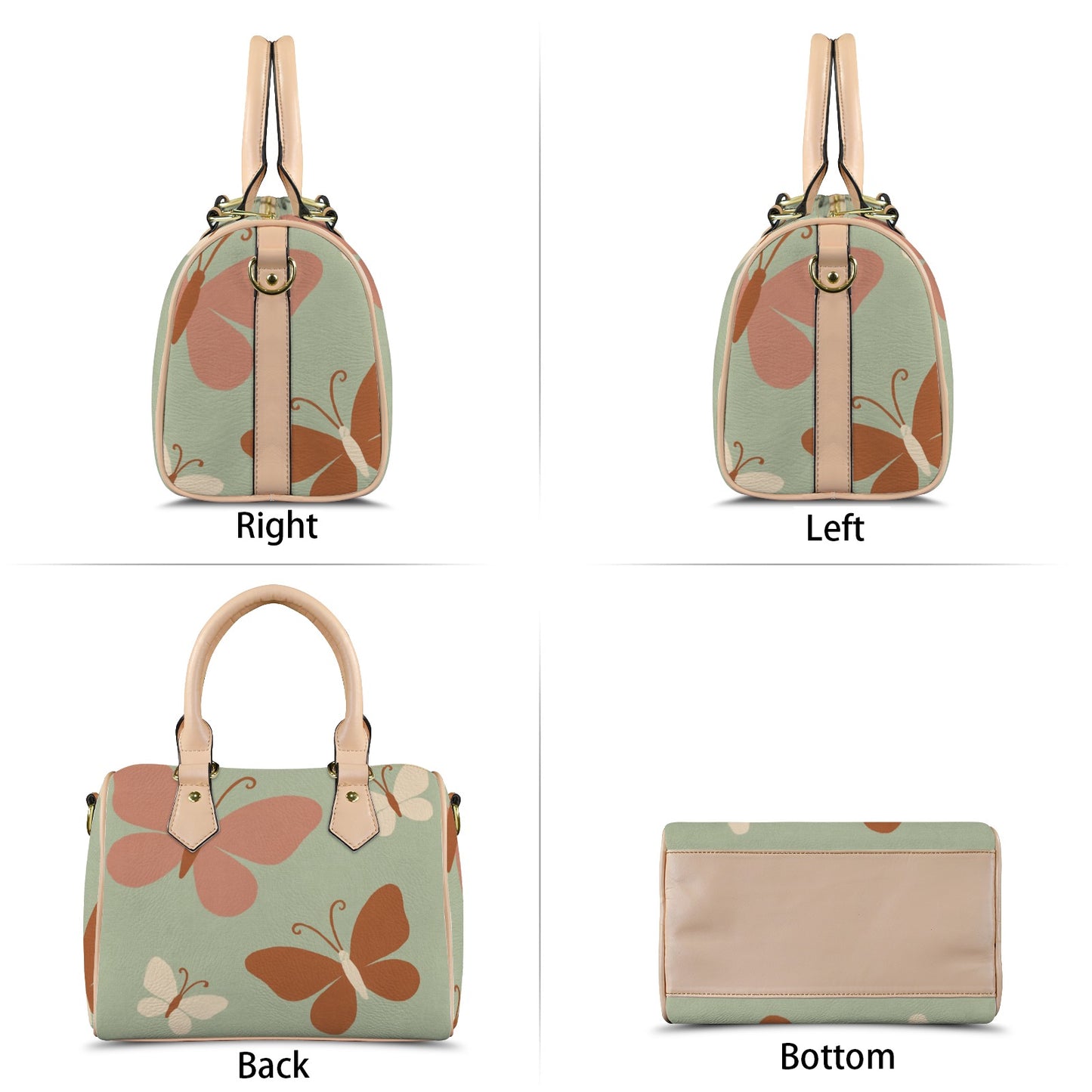 Custom Handbag-Khaki Handle