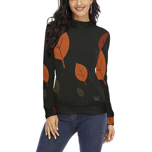 Women's All Over Print Mock Neck Sweater(ModelH43)