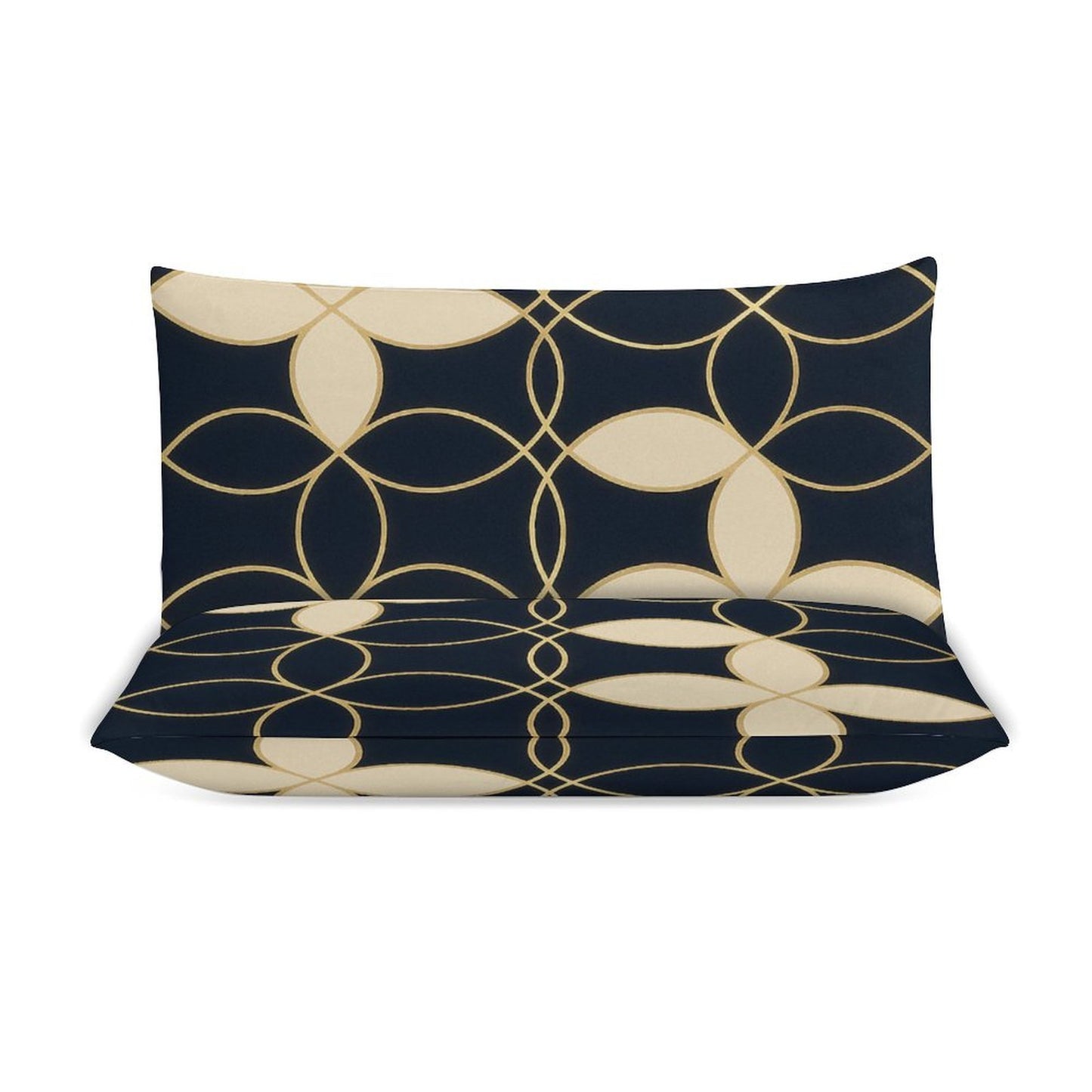 Design 3-Piece Bedding Set (1 Duvet Cover + 2 Pillow Shams) – 90"×90"