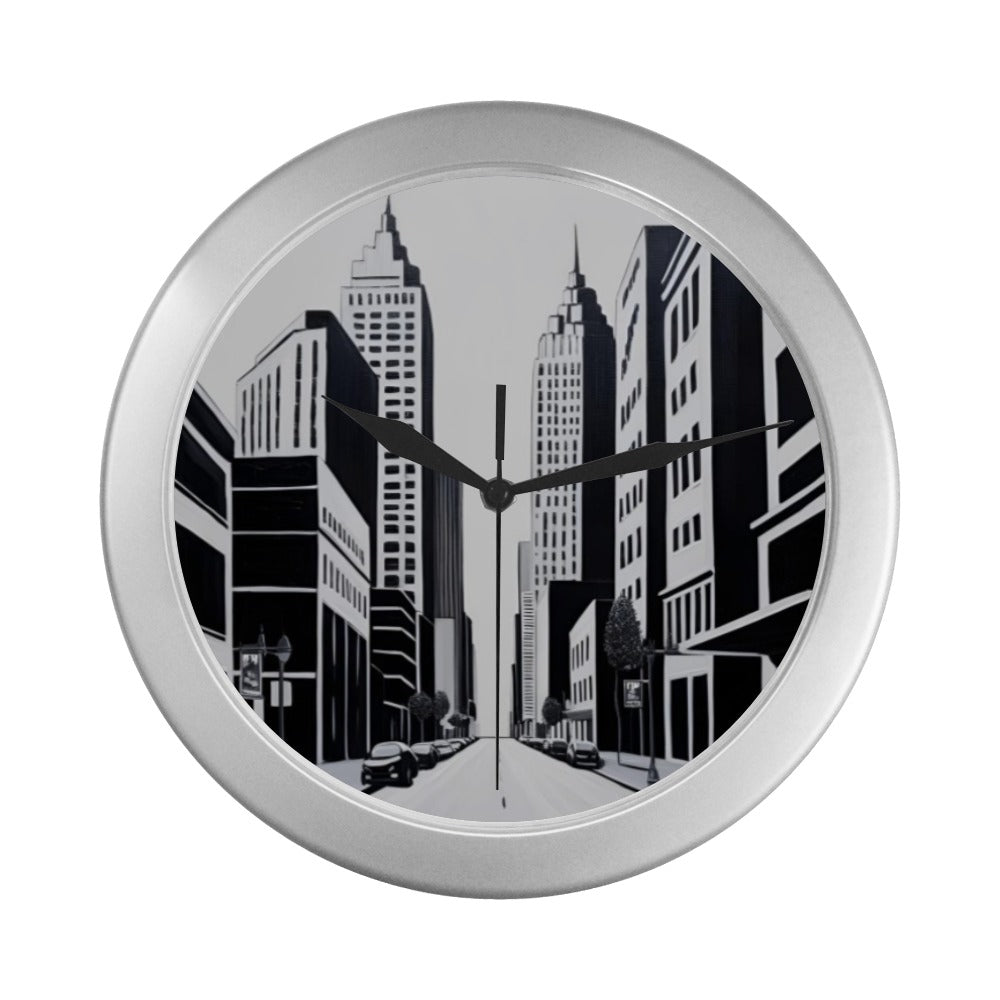108 Silver Plastic Wall Clock