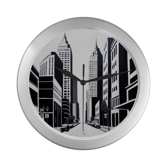 108 Silver Plastic Wall Clock