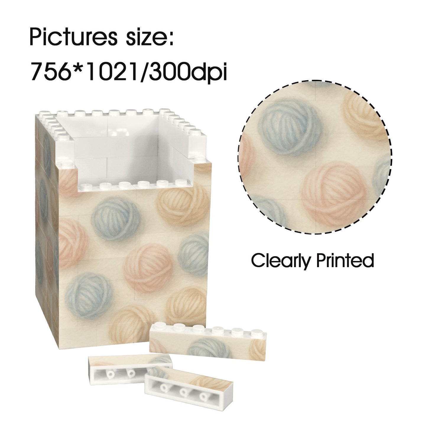 Portamatite personalizzato in mattoni da costruzione