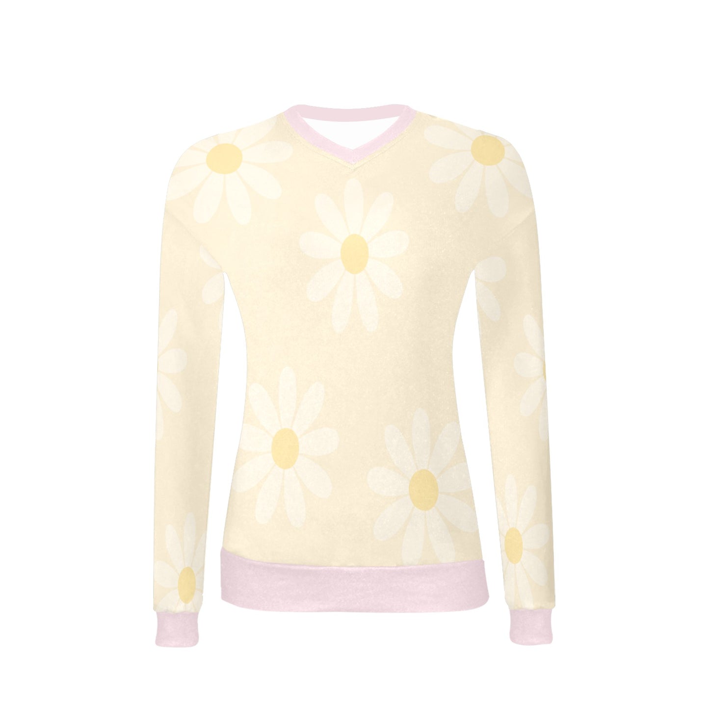 Women's All Over Print V-Neck Sweater