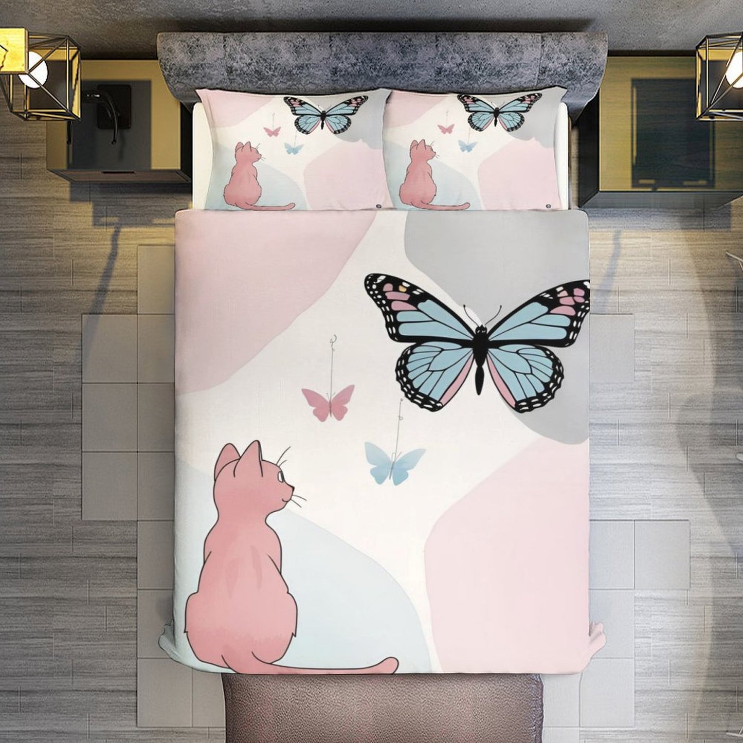 Design 3-Piece Bedding Set (1 Duvet Cover + 2 Pillow Shams) – 86"×70"