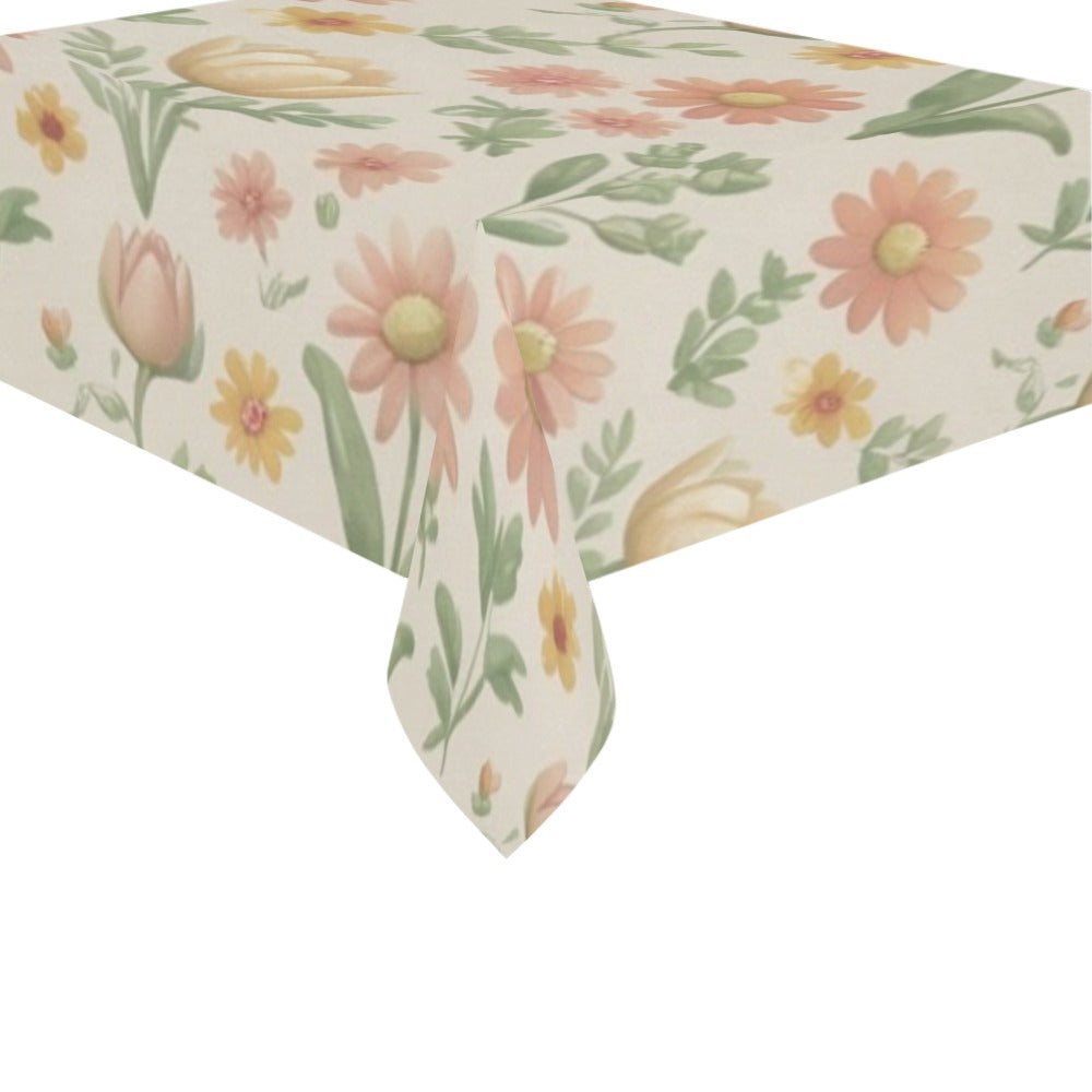 47 (4) Cotton Linen Tablecloth 90"x60"