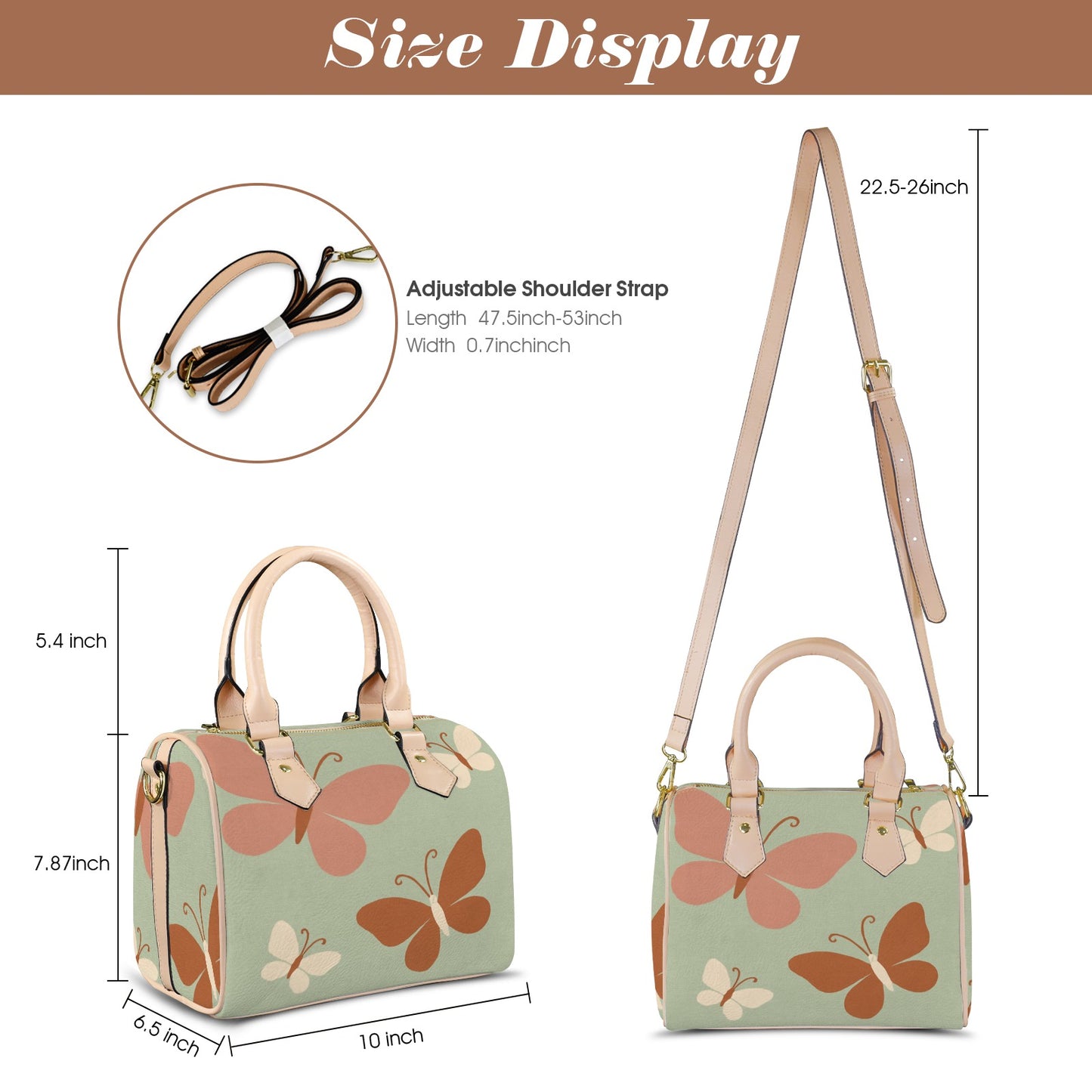 Custom Handbag-Khaki Handle