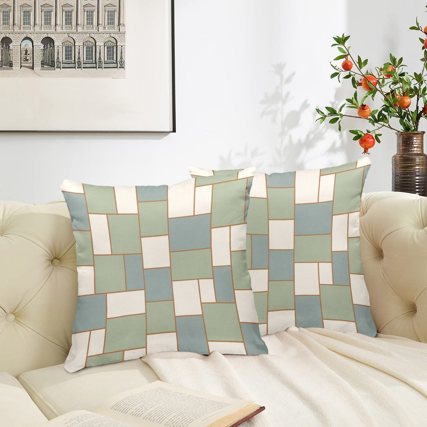 Peach Skin Pillowcase 18"x18" (One Side Printing)(2 Pack)