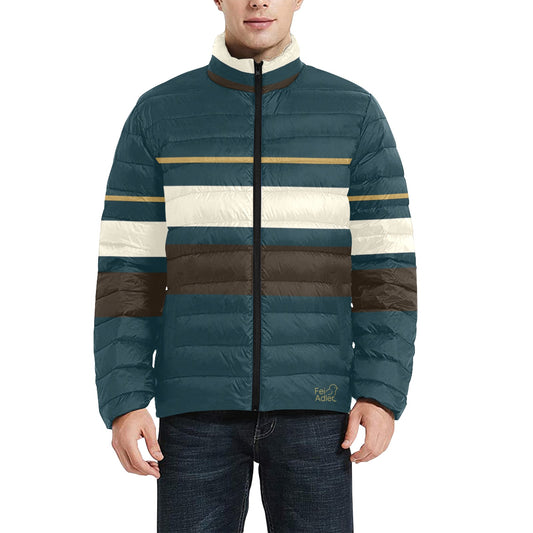 Men's Stand Collar Padded Lightweight Bomber Jacket(ModelH41)