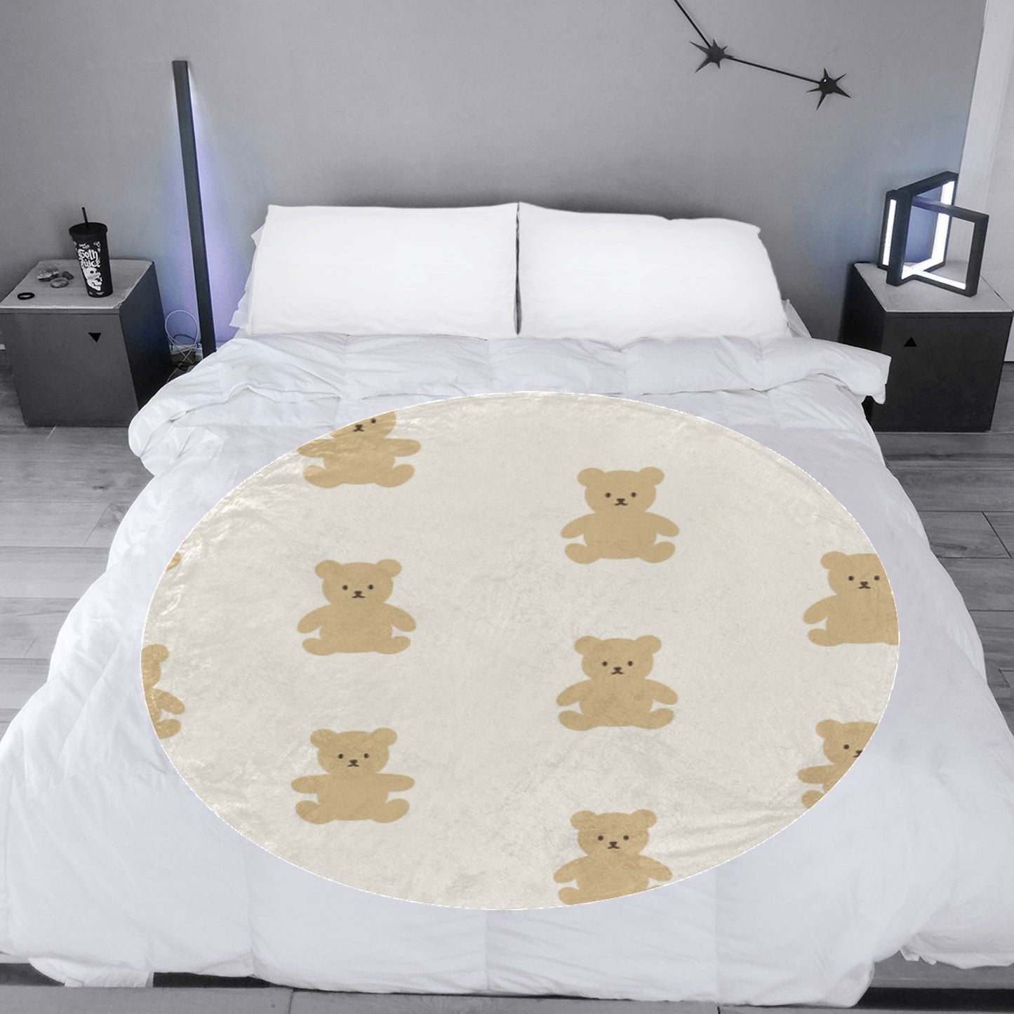 Circular Micro Fleece Blanket 47"