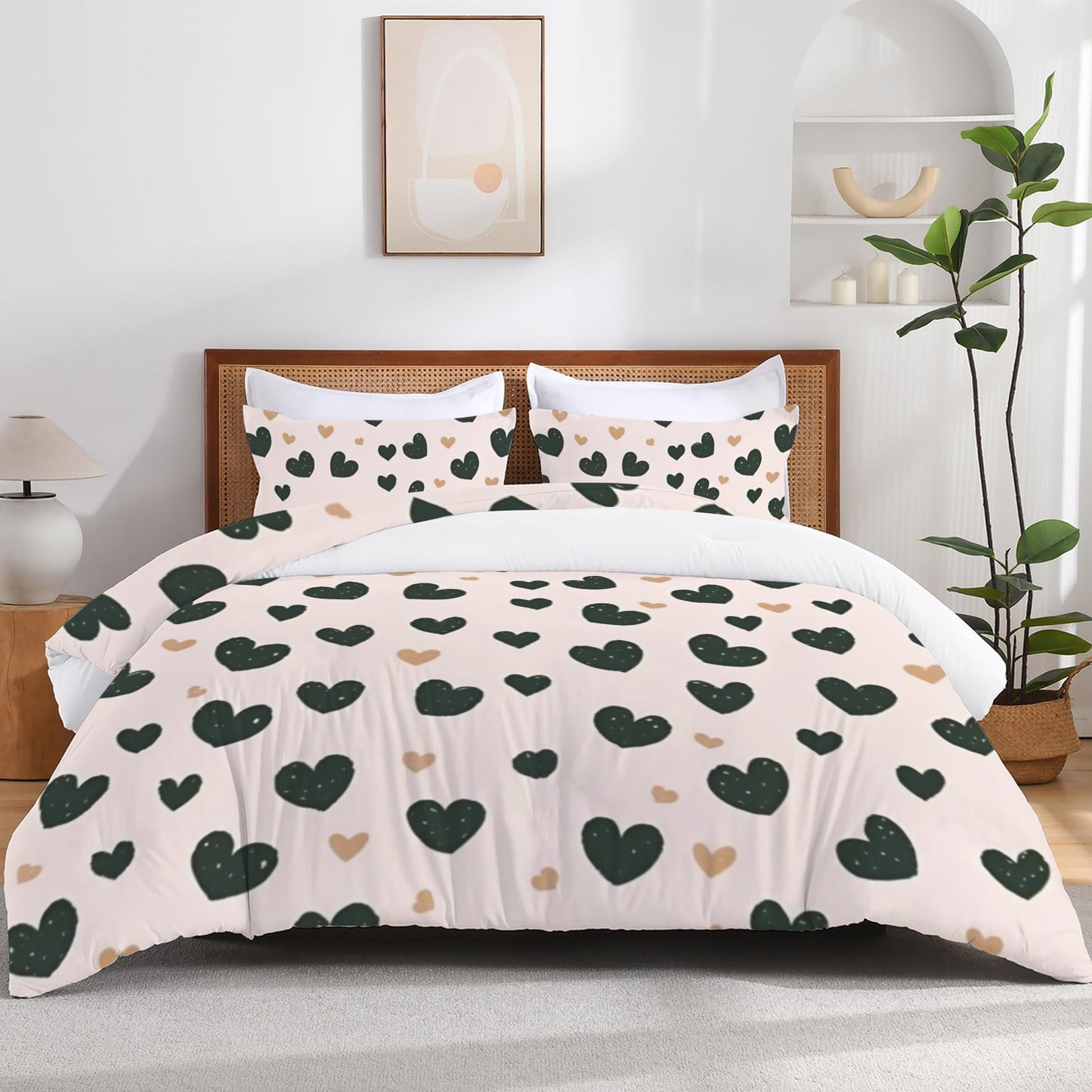 38 (2) Custom 3-Piece Bedding Set (90" x 104")