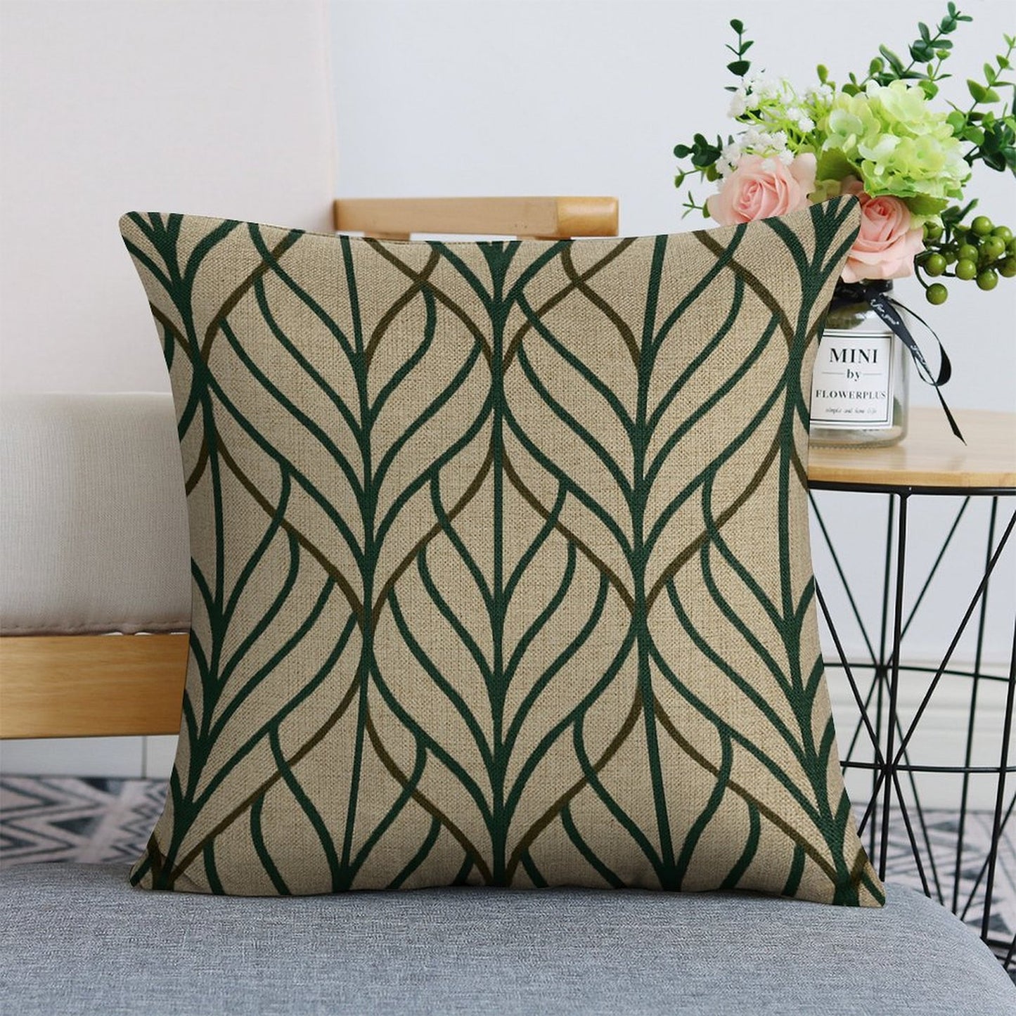 Design Custom Linen Pillow Case 18x18 Inch (Two-Side Printing) (Set of 2)