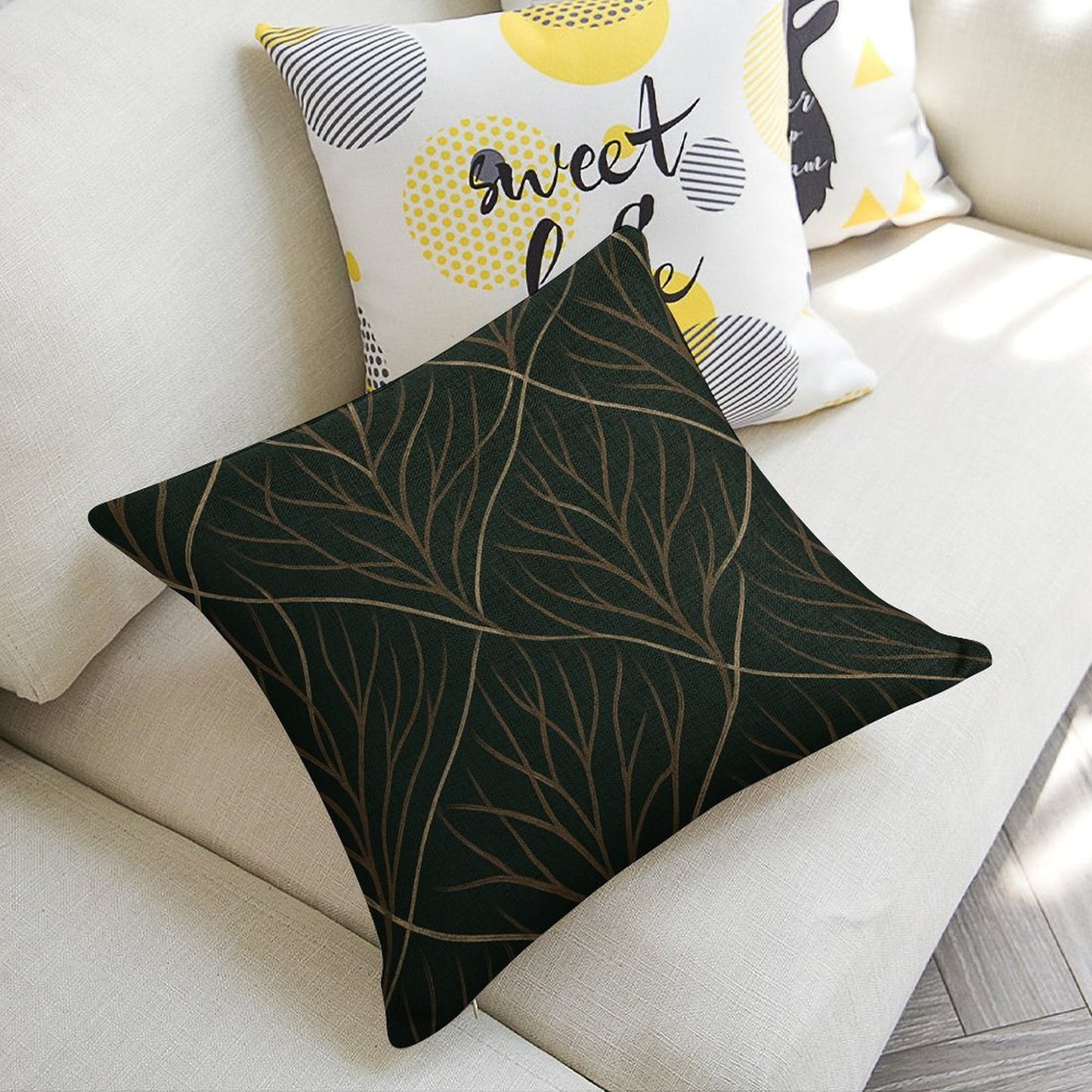 Design Custom Linen Pillow Case 18x18 Inch (One Side Printing) (Set of 4)