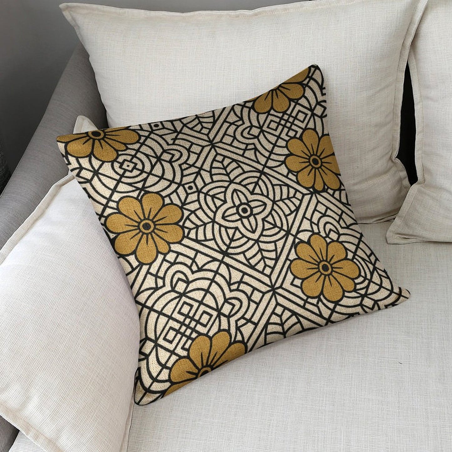 Design Custom Linen Pillow Case 18x18 Inch (Two-Side Printing) (Set of 2)
