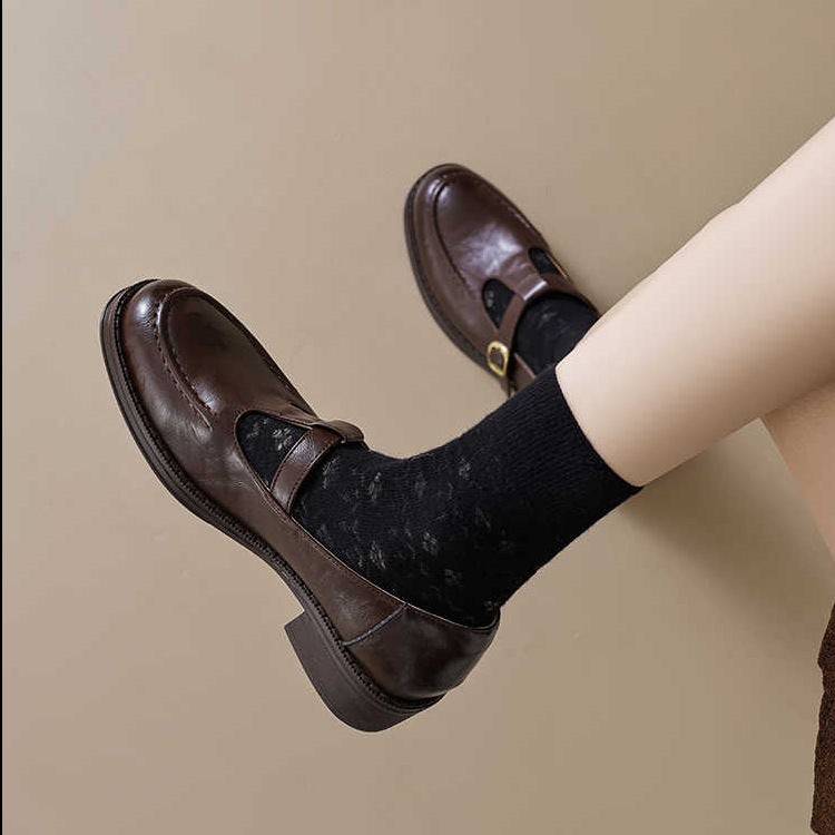 Scarpe in pelle con plateau