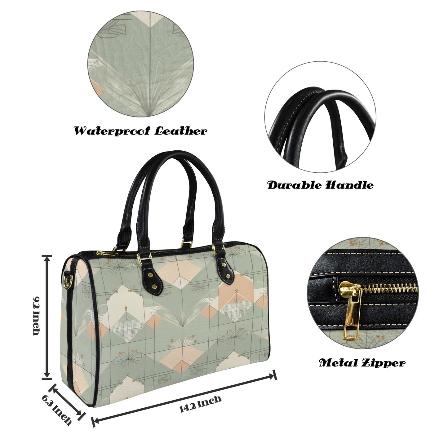 21 (4) Custom Small Travel Bag-Black Handle (Model 1749)