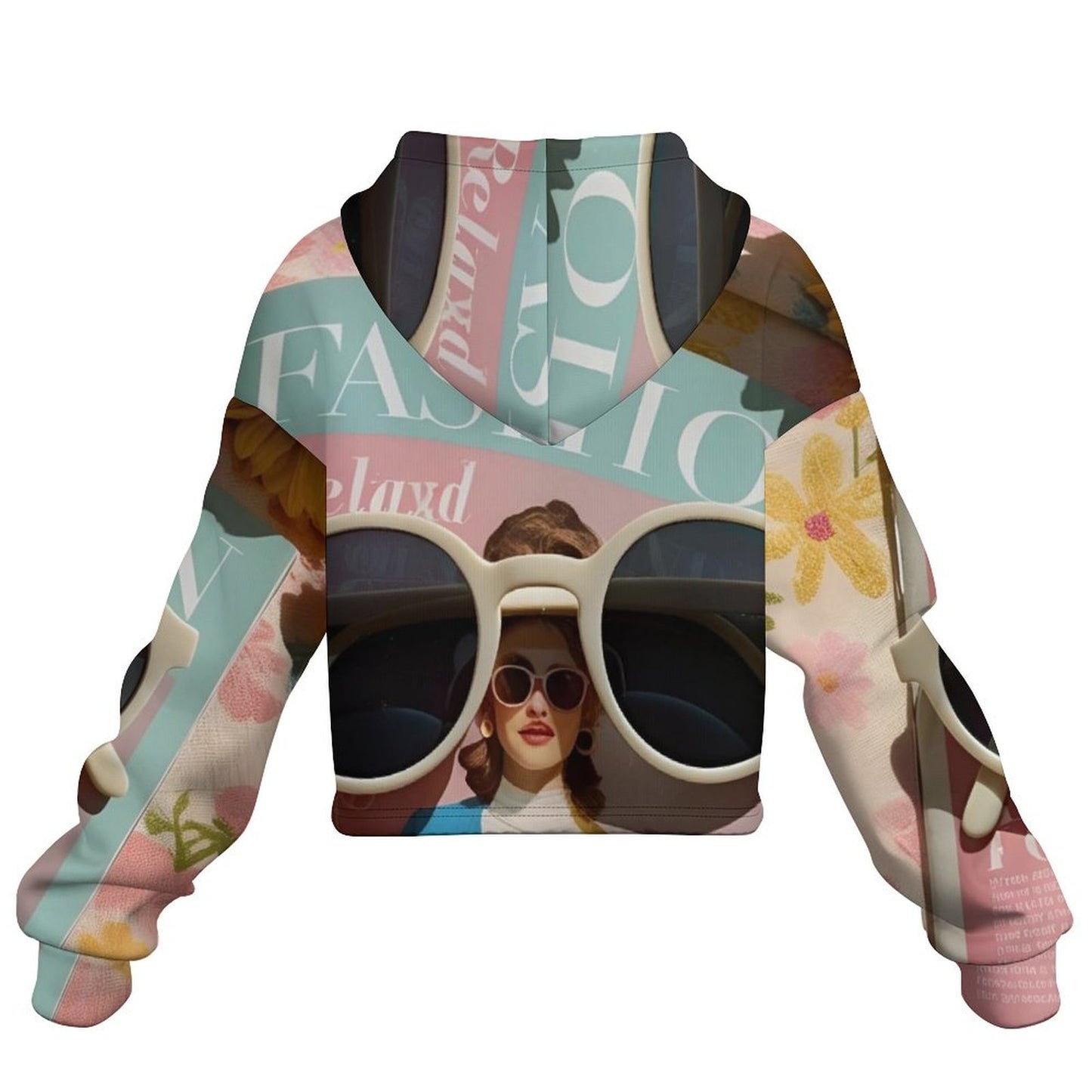 Design All-Over Print Cropped Hoodie