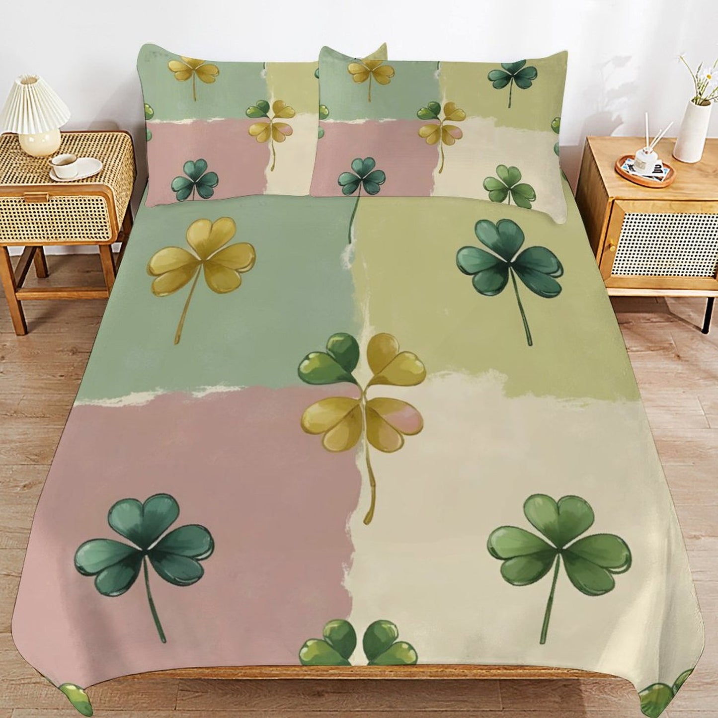 Design 3-Piece Bedding Set (1 Duvet Cover + 2 Pillow Shams) – 79"×90"