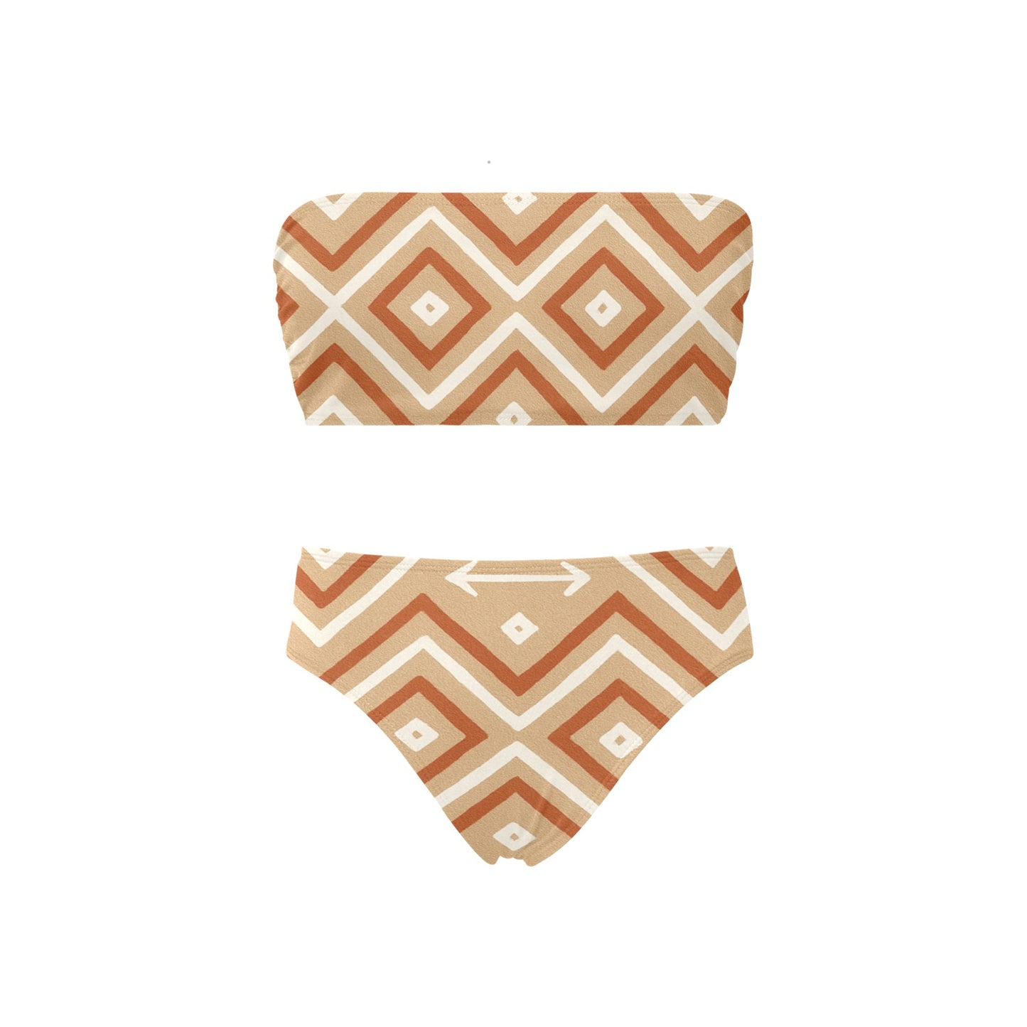 20250814_2025_Pattern Boho Geometrico_simple_compose_01k2mx848mee2t3thmvpmtt7x2 Chest Wrap Bikini Swimsuit (Model S36)