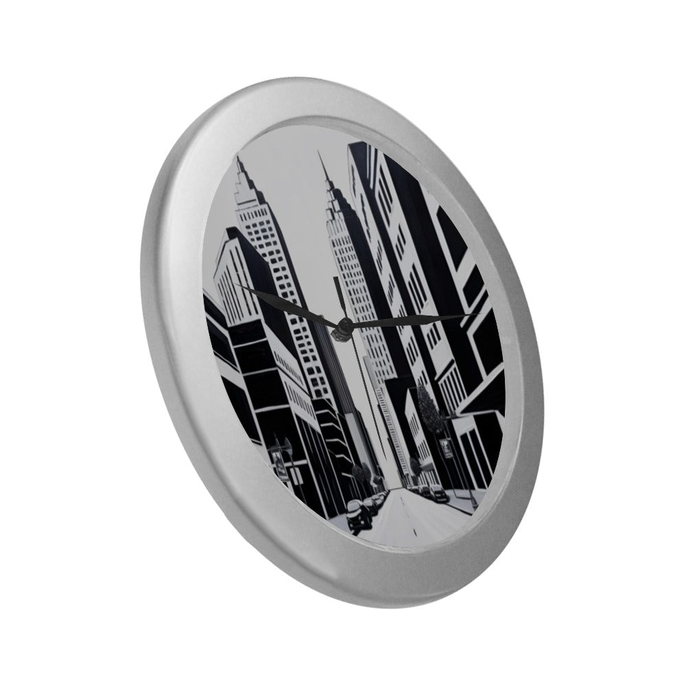 108 Silver Plastic Wall Clock