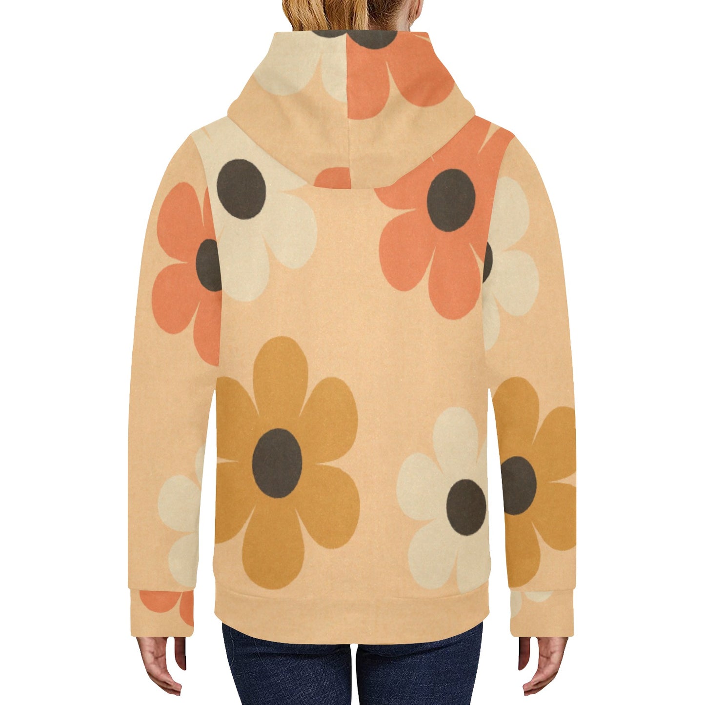 Women's Fleece Hoodie with White Hood Lining