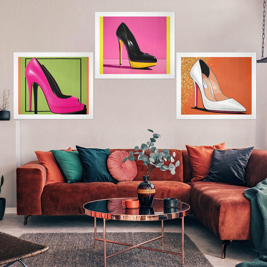 Trittico Artistico, stampa su tela "Pop Art"