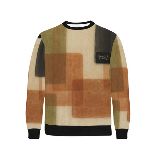 Men's Rib Cuff Crew Neck Sweatshirt(Model H34)