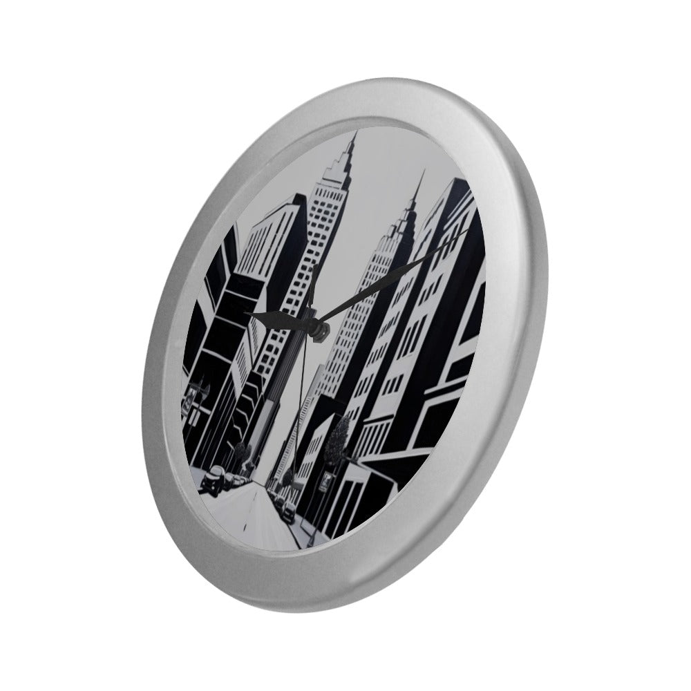 108 Silver Plastic Wall Clock