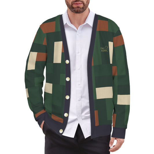 Custom Men's Cardigan (Model H73)