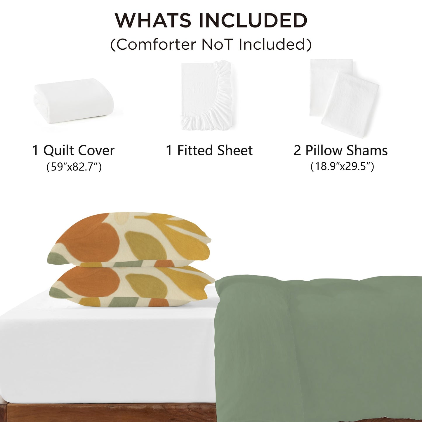 Custom Fitted Sheet 4-Piece Set