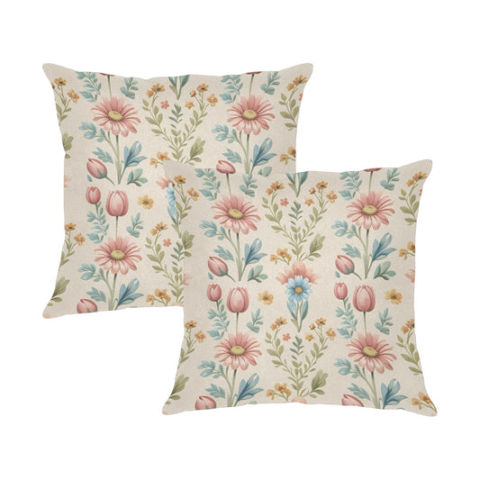 48 (4) Linen Zippered Pillowcase 18" x 18"(Two Sides & Pack of 2)